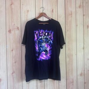 Venom‎ Marvel Graphic Tee Tshirt Black Purple Size 2XL XXL Cotton